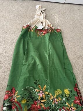 H&M Floral Halterneck Sundress with Cream Tie